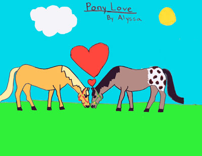 Alyssa pony love postcard