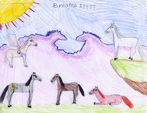 Breanna5555 ponies drawing
