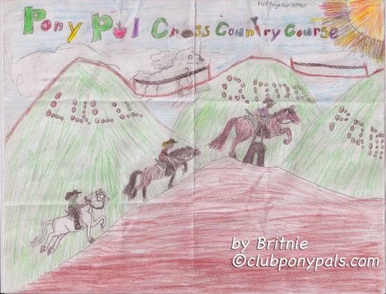 Britnie draws Club Pony Pals Cross Country Course