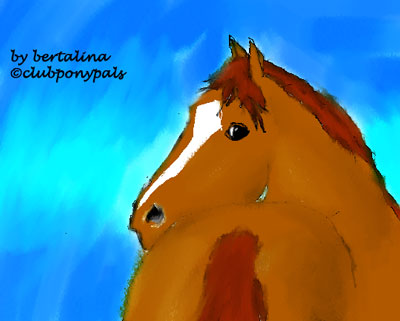 Bertalina drawing  red pony