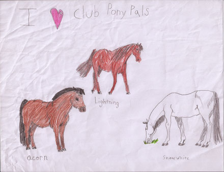 keely draws Pony Pals' ponies